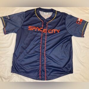 Houston Astros Jose Altuve #27 Space City MLB Jersey Mens XL Blue BDA Sports